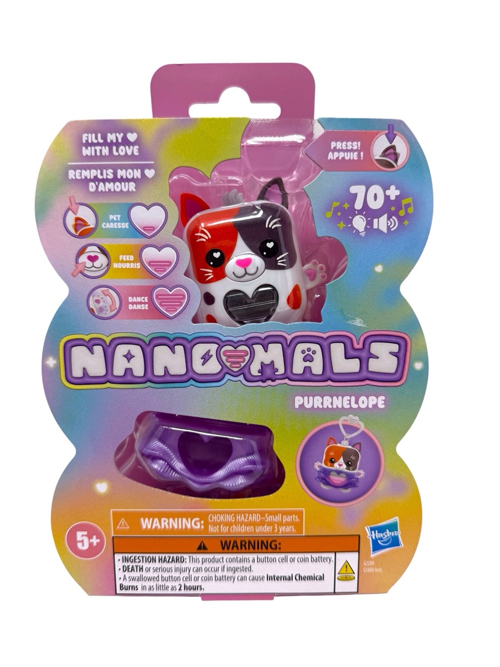 Hasbro Nanomals Mano-Mals Purrnelope The Calico Cat Digital Pet New In Package
